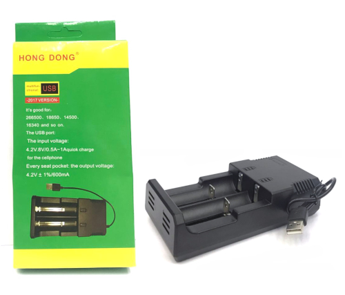 USB Battery Charger for 266500, 18650, 14500 & 16340